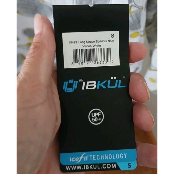 New Ibkul Long Sleeve 1/4 Zip Pullover Top - Picture 7 of 12